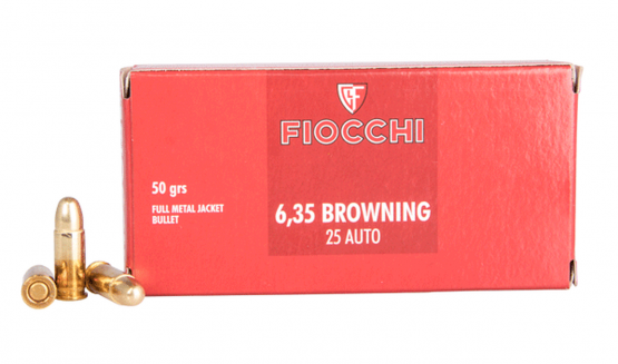 Fiocchi 6.35mm/.25 Auto 50grs FMJ 